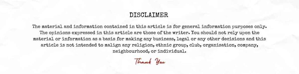 Disclaimer Velo Technologies.